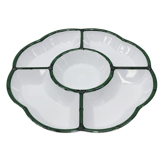 Green & White Melamine Chip & Dip Bowl by Celebrate It™